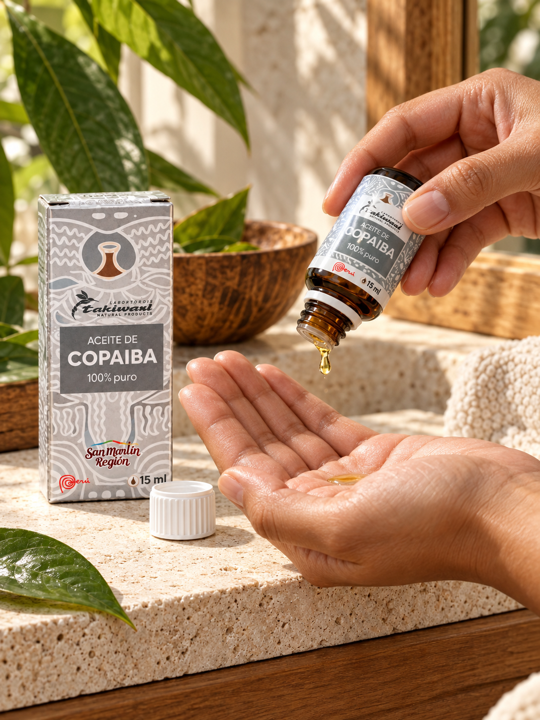 Aceite de Copaiba en una escena contextual