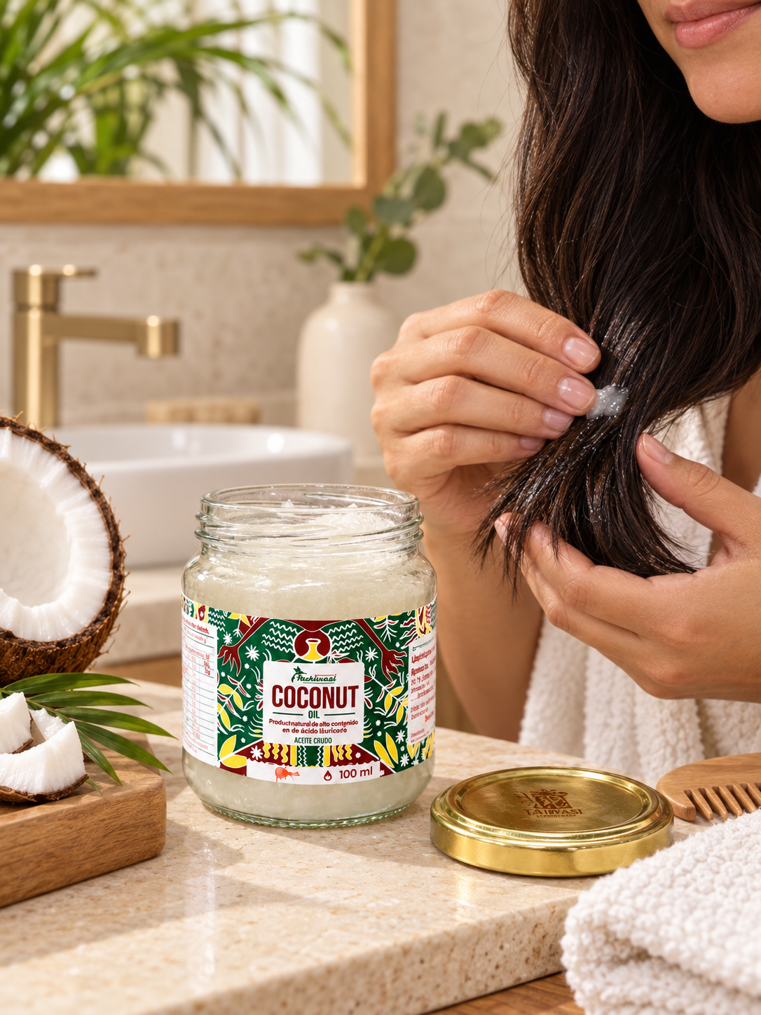 Aceite de Coco en una escena contextual
