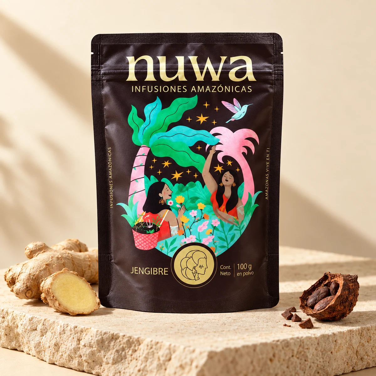 NUWA Jengibre Nativo — fotografía de estudio