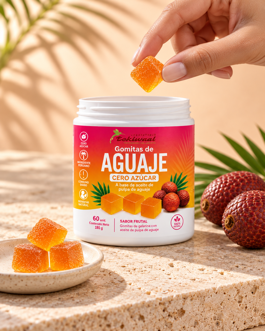 Gomitas de Aguaje en una escena contextual