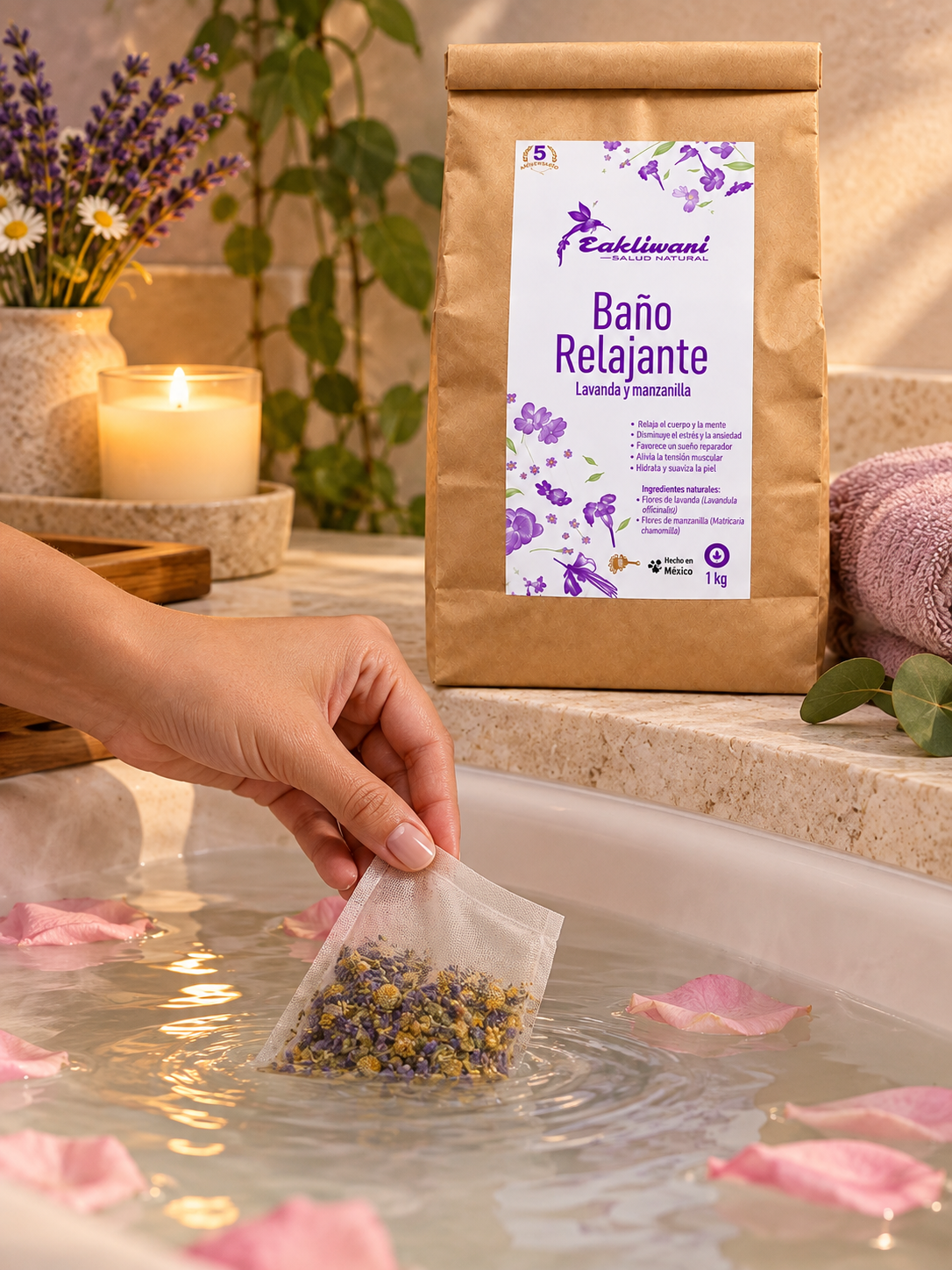 Baño Relajante en una escena contextual
